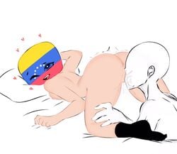 1boy 1girls all_fours anus areolae ass ass_up bare_back bare_legs bare_shoulders bed bottomless breast_press breasts completely_nude countryhumans countryhumans_girl cunnilingus duo face_down_ass_up faceless_male female female_orgasm flag flawsy full_body half-closed_eye half-closed_eyes heart humanoid humanoidized light-skinned_female light_skin looking_pleasured nicolas_maduro nipples no_bra no_panties nude on_front one_eye_closed oral oral_sex orgasm orgasm_face pale_skin personification pillow pleasure_face pussy pussy_ejaculation pussy_juice pussy_juice_drip pussy_juice_on_face pussy_juice_string pussy_juice_trail rolling_eyes socks straight top-down_bottom-up topless uncensored venezuela venezuela_(countryhumans) wet_pussy white_background white_skin wink