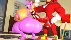 3d amy_rose big_ass big_breasts big_butt big_penis female female_focus hammer knuckles_the_echidna male minttoo piko_piko_hammer sonic_(series) sonic_the_hedgehog_(series) straight