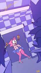 accidental_exposure amy_rose ass breasts classic_amy_rose embarrassed embarrassed_nude_female enf fakeryway knuckles_the_echidna naked nipples pleasure_castle purple_theme sega sonic_(series) sonic_the_hedgehog sonic_the_hedgehog_(series) towel towel_slip wardrobe_malfunction