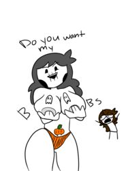 big_breasts bodypaint boobs breasts chlorinesock facepaint halloween jaiden jaiden_animations jaidens_mom mom pumpkin_belly self_upload tits youtube youtuber