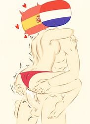 countryhumans countryhumans_girl cum_in_pussy flawsy netherlands netherlands_(countryhumans) panties spain spain_(countryhumans) spanish_flag tagme