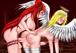 angel big_breasts big_penis futa_on_futa futanari futascript oxea_red penetration