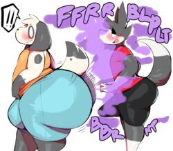 2boys ass belly big_ass big_butt blush boner bulge canine clothed clothing dumptruck_ass duo fart farting farting_in_face farting_on_another fat fat_ass femboy furry furry_only gassy gay gigantic_ass huge_ass huge_butt hyper_ass hyper_butt hyper_fart hyper_farting legs male male/male male_only max_(slobstash) penis sam_(slobstash) shorts slobstash tail thick thick_ass thick_legs thick_thighs thighs wide_hips