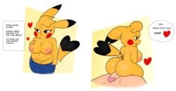 absurd_res anthro ass assjob blackmore breasts buttjob cosplay_pikachu duo faceless_male female genitals hi_res hot_dogging human interspecies kanna_(joaoppereiraus) lapdance larger_male male mammal nintendo nipples penis pikachu pokémon_(species) poképhilia pokemon pussy size_difference smaller_female straight video_games