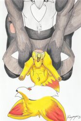 abdominal_bulge alex_delobo allandi anal anal_penetration anal_sex anthro ass_up bodily_fluids cum cum_in_ass cum_inside fennekin feral forced genital_fluids grey_body hi_res k9player_(artist) kneeling lucario male male/male nintendo open_mouth penetration penis_in_ass pokemon pokemon_(species) rape size_difference sleeping spreading stretched_anus traditional_media_(artwork) uo video_games yellow_body