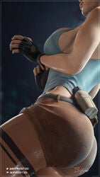 1girls 3d 9:16 alternate_breast_size ass bifrost3d big_breasts booty_shorts breasts bubble_butt cleavage curvy erect_nipples female female_only female_solo fingerless_gloves gloves hourglass_figure huge_breasts human human_only lara_croft lara_croft_(survivor) large_ass large_breasts muscular_female nipple_bulge nipples short_shorts shorts side_view sideboob solo solo_female tomb_raider wide_hips