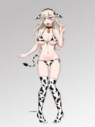 corrin_(fire_emblem) corrin_(fire_emblem)_(female) cow_ears cow_girl cow_print elfudraws fire_emblem fire_emblem_fates tagme