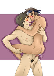 2boys anal anal_sex ass balls blush boner brown_hair closed_eyes cum cum_in_ass cum_inside cum_shot cumshot ejaculation embrace erect_nipples erection facepaint forehead_protector french_kiss french_kissing gay headband inuzuka_kiba kankuro kiss kissing lifting male male/male male_focus male_only naked naruto naruto_(classic) naruto_(series) naruto_shippuden nipples nude nude_male penis pink_nipples pubes pubic_hair romantic romantic_ambiance romantic_couple saliva saliva_drip sexybabe1992 sperm stand_and_carry_position standing standing_sex suspended_congress tan_skin testicles tongue tongue_out yaoi