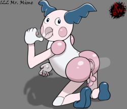 anal anal_sex anus ass balls biped darkened_genitalia digital_media_(artwork) flaccid generation_1_pokemon genitals hi_res humanoid humanoid_genitalia humanoid_penis looking_at_viewer male male_only male_penetrated mammal mr._mime nintendo object_in_ass object_insertion open_mouth oral penetration penis pokémon_(species) pokemon puffy_anus rapistwerewolf sex_toy simple_background small_balls small_penis solo tongue transparent_sex_toy video_games