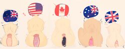 5girls american_flag angry ass australia australia_(countryhumans) australian_flag back_view big_ass breasts canada canada_(countryhumans) canadian_flag countryhumans countryhumans_girl dildo female female_only flag flawsy heart humanoid humanoidized multiple_girls new_zealand new_zealand_(countryhumans) new_zealand_flag nude pale_skin personification sex_toy size_difference straight tan twitch_lines union_jack united_kingdom united_kingdom_(countryhumans) united_states_of_america united_states_of_america_(countryhumans) vaginal_insertion vaginal_penetration wide_hips x-ray