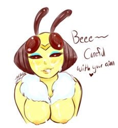 1girls anthro apoidea bee bee_girl big_breasts brown_hair bug colored cum_in_mouth cum_on_body cum_on_breasts cum_on_face cum_on_upper_body deadlyurges facial female female_focus female_only insects nefarious princess princess_apoidea