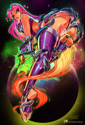 1girls ahe_gao ass cum dc_comics feet female green_nails heart miniskirt nail_polish orange_skin red_hair reiq skirt soles solo solo_female starfire stirrup_legwear teen_titans tentacle thong toenail_polish vaginal_penetration