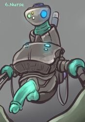 2020 balls berrythelothcat chroon-tan_b-machine droid genitals glowing glowing_eyes half-erect humanoid_genitalia humanoid_penis machine male male_only metallic_body penis robot solo star_wars