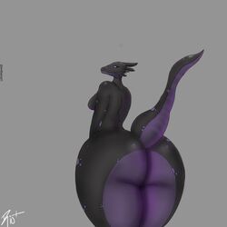 2d ass big_ass black_dragon breasts dragon ender_dragon female furry hips imtheriot1 jean? milf minecraft scalie scalie_female scalie_only tail tights