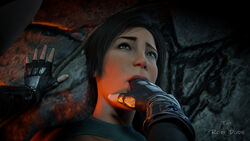 2girls 3d 3d_(artwork) abs arms_behind_back bondage bound brown_eyes brown_hair brunette deepthroat eyeshadow female femdom final_fantasy final_fantasy_vii final_fantasy_vii_remake finger_in_throat finger_sucking fingers_in_mouth fingers_in_throat gag gagging lara_croft lara_croft_(survivor) light_skin looking_at_viewer naughty_face on_floor oral ponytail pov slim solo sucking theropedude throat_fingering throat_training tied tied_hair tied_up tifa_lockhart tomb_raider tomb_raider_(survivor)