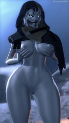 1girls 3d 9:16 anthro beyond_light blue_eyes breasts destiny_(game) destiny_2 elsie_bray exo exo_stranger female furry genitals highres holding_breast humanoid large_breasts looking_at_viewer navel nipples nude pussy solo solo_female strangersfm