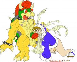 bara blazger bowser cum fellatio femboy frontierbrain green_shell horns human ice_climber interspecies koopa male male_only mario_(series) multiple_males nintendo popo_(ice_climber) shell spiky_shell super_smash_bros. tagme white_background yaoi