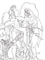 3boys anal inuyasha inuyasha_(character) male male_only naraku sesshoumaru threesome trainer trainer_(artist) yaoi