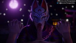 1boy 1girls 3d animated big_penis blowjob bouquetman clothed eye_contact faceless_male female holding_hands interracial kunimitsu_ii light-skinned_male light_penis light_skin male mask masked moon mp4 night oral pov pov_sex sound tekken tekken_7 video