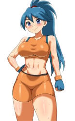 1girl 1girls battle_girl_(pokemon) blue_eyes blue_hair female female_focus female_only pokemon
