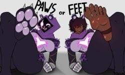 alternate_body_type blinchosg clothing feet female foot_fetish fortnite furry humanoid paw_fetish pawpads paws raven_team_leader soles toes video_game