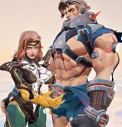 1boy 1girls 3d 3d_(artwork) abs big_breasts boobs breasts cock_grab cock_worship cyclops cyclops_(marvel_rivals) cyclops_(x-men) female female_focus fondling half-dressed jean_grey male marvel marvel_comics muscular partially_clothed phoenix phoenix_(marvel_rivals) phoenix_(x-men) render scar scott_summers superhero thick_thighs thighs torn_clothes torn_clothing x-men