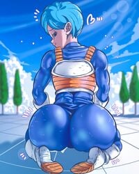 1girls ass battle_armor big_ass big_butt bodysuit boots bottom_heavy bubble_ass bubble_butt bulma_briefs clothing_skin d-art dat_ass dragon_ball dragon_ball_z fat_ass fat_butt female female_only huge_ass huge_butt large_ass large_butt looking_at_viewer looking_back saiyan_armor shounen_jump solo thick_ass thick_thighs tight_clothing vegeta_(cosplay) wide_hips