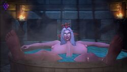 1futa 3d alynisa bath big_breasts big_penis breasts crown elf erection feet futa_only futanari huge_cock legs legs_spread looking_at_viewer night_elf nipples penis pink_skin solo solo_futa sweetgrapes0101 warcraft white_hair world_of_warcraft wow