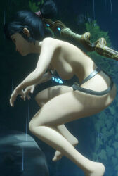 beautiful black_hair delicious japanese kena:_bridge_of_spirits kena_(character) kenahot kenamodnude kenanude naked naked_female picture_frame sexy sexy_body solo video_games