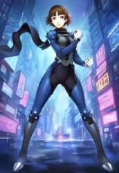 ai_generated bikini bimbo bimbofication breast_expansion huge_breasts makoto_niijima persona persona_5 tagme thick_thighs transformation video