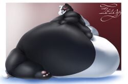 1boy 2d anthro anthro_male anthro_only ass ass_bigger_than_head barefoot bear big_ass big_butt big_butt_(male) chubby chubby_male danganronpa fat fat_ass fat_fetish fat_thighs furaffinity_link furry furry_male furry_only gamingmarko grin grinning_at_viewer hand_on_ass highres huge_ass huge_thighs hyper_ass looking_at_viewer looking_back looking_back_at_viewer male male_only massive_ass massive_butt monobutt monokuma naked no_genitals no_sex non-human nonhuman nude obese obese_male overweight overweight_male paws red_eye short_tail simple_background sitting smile solo solo_male spike_chunsoft tail thick_thighs thighs ursid ursine
