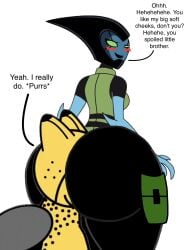 alien alien/human alien_girl ass ass_on_face ben_10_alien_force big_ass big_booty big_butt booty butt butt_on_face cartoon cheetah cheetah_humanoid edit edited edited_art edited_image face_in_ass face_in_butt face_on_ass face_on_butt helen_wheels kineceleran screenshot screenshot_edit smothering_ass smothering_butt