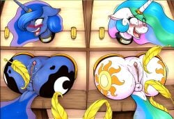 ai_generated angry ass blush bondage crying_with_eyes_open free_use furry helpless horn_ring humiliation my_little_pony my_little_pony_friendship_is_magic panicking princess_celestia_(mlp) princess_luna_(mlp) public_bondage public_exposure public_humiliation sexual_torture stocks swollen_clitoris through_wall tickle_torture tickling tickling_pussy wet_pussy