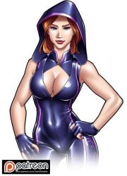 1girls 2017 big_breasts breasts cleavage female hood kinzie_kensington large_breasts red_hair saints_row solo thedarkness