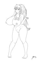 1girls aged_up big_breasts breasts female gravity_falls hairband huge_breasts nipple_piercing nipples nude onlyboney pacifica_northwest pussy solo