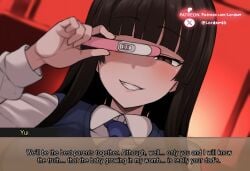 ai_generated blonde-haired_male brown_eyes brown_hair bully cheating cucked_by_father cuckold daughter-in-law elegant evil_grin evil_smile father-in-law father-in-law_and_daughter-in-law gyaru-oh hentai hime_cut huge_breasts implied_netorare implied_pregnancy lordem mocking muscular_male netorare nsfw ntr pregnancy_test school_uniform tanned_male wide_hips