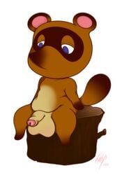 alpha_channel animal_crossing anthro balls big_balls canid canine flaccid genitals hi_res humanoid_genitalia humanoid_penis male male_only mammal nintendo nude penis raccoon_dog solo thr33y3dg0at tom_nook toony video_games