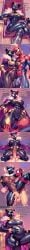 1boy 1girls abs ai_generated balls bare_arms bare_breasts bare_legs bare_shoulders bare_thighs big_balls big_breasts big_bulge big_penis black_panther_(marvel) black_panther_(shuri) bulge color comic_strip dark-skinned_female dark_skin english_text female fit_female gigiti heroine hi_res huge_cock interracial large_breasts male male/female marvel marvel_tokon:_fighting_souls massive_penis muscles muscular muscular_female muscular_male nipples pregnant pussy queen sexy sexy_body sexy_female spider-man spider-man_(series) suit text thick_thighs throne trogiai