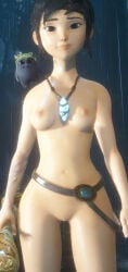 beautiful black_hair delicious japanese kena:_bridge_of_spirits kena_(character) kenahot kenamodnude kenanude naked naked_female picture_frame sexy sexy_body solo video_games
