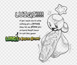 balls ballsack big_balls big_penis foreskin gigantic_penis mario_(series) nintendo penis penis_bigger_than_body starlow uncircumcised veiny_penis