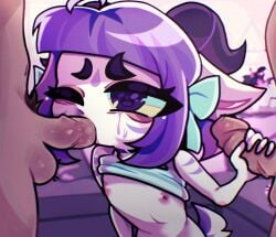 absurd_res chibi chibi_style gacha gacha_art gacha_club gacha_heat gacha_life gacha_life_2 gacha_world gachatuber tears threesome threesome_blowjob