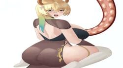 ai_generated animated ass clothes cum cum_in_pussy huge_breasts lucoa_(maidragon) orgasm penetration_through_clothes sex tagme tentacle_sex thighs video