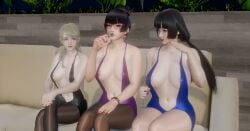 belly_piercing dead_or_alive dead_or_alive_xtreme_venus_vacation monica_(doa) naotora_ii nyotengu