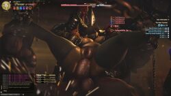 3d anal au_ra big_breasts bound breasts captured chained debuff domination english female final_fantasy final_fantasy_xiv forced game_mechanics gameplay_mechanics gpose_(ffxiv) grabbing legs_apart legs_held_open minettexiv naked nipple_piercing nipples nude piercing pubic_hair pussy rape restrained status_effect suspension sweat tagme tied_up