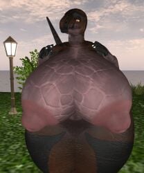 big_breasts breasts cleavage female ferialexonar furry huge_breasts hyper_breasts nipples tagme thick_thighs wide_hips