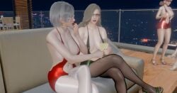 3d belly_piercing dead_or_alive dead_or_alive_xtreme_venus_vacation final_fantasy_xiii honoka_(doa) jihl_nabaat nora_estheim