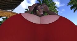 big_breasts breasts cleavage female ferialexonar furry huge_breasts tagme thick_thighs wide_hips
