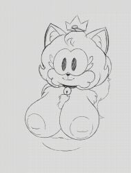 1girl 1girls :3 :3_face animation belly belly_fat boobies boobs boobs_bigger_than_head bouncing_breasts breasts breasts_bigger_than_head breasts_squeezed_together cat cat_collar cat_ears collar crown fat_belly female female_focus female_only floating_crown fur grabbing grabbing_breasts grabbing_own_breast hair hair_on_chest inverted_nipples leaking_milk leaning_back mallory_(theshipysea) milk milk_drip milk_squirt milk_squirting milk_stream monochrome naked naked_female nipples nipples_out only_female only_one_naked paws shipy silly silly_face smile teasing teasing_with_breasts the_shipy_sea trabbitwax wobble wobbling_breasts