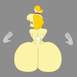 1girls 2020 animal_crossing animated anthro anus ass ass_grab ass_jiggle ass_spread big_ass bubble_butt canine curvy disembodied_hands female furry huge_ass isabelle_(animal_crossing) nintendo nude plump pussy thick voluptuous wide_hips xmetalhusky