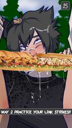 censored final_fantasy final_fantasy_xv food gay male male_only noctis_lucis_caelum parody sandwich subway_(franchise) subway_eat_fresh_(meme) yaoi